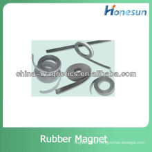 rubber magnet roll with adhesive strips